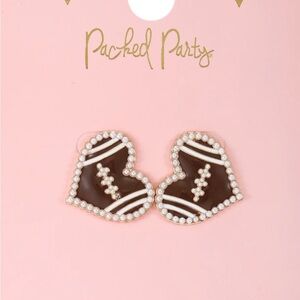 Packed Party Chocolate and Ivory Heart Earrings